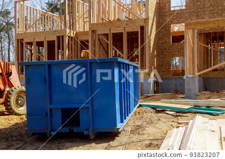 In order to recycle garbage, a metal container trash dumpster is used 93823207