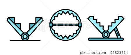 Trap icons set vector flat Trap icons set vector flat 93823514