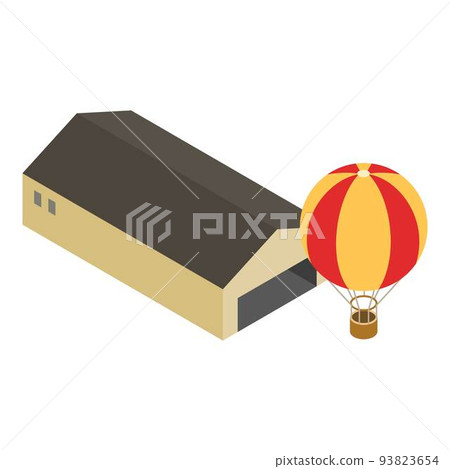Aerostat icon, isometric style Aerostat icon, isometric style 93823654