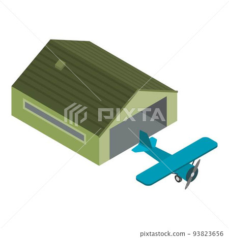 Propeller airplane icon, isometric style Propeller airplane icon, isometric style 93823656