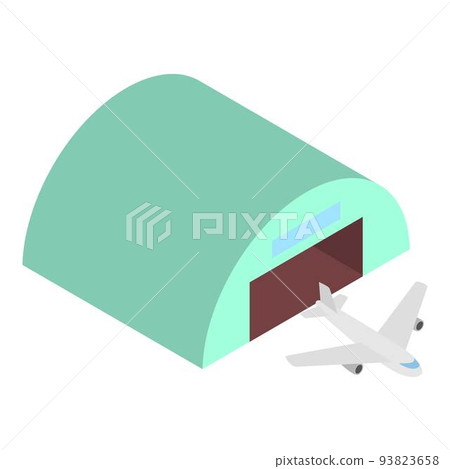 Transport aircraft icon, isometric style 93823658
