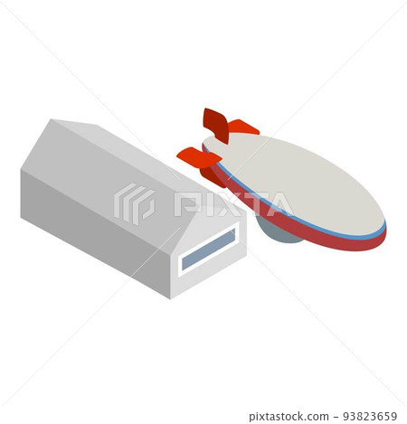 Zeppelin icon, isometric style 93823659