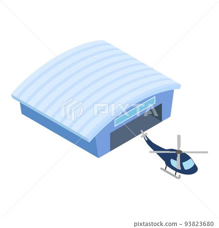 Helicopter icon, isometric style 93823680