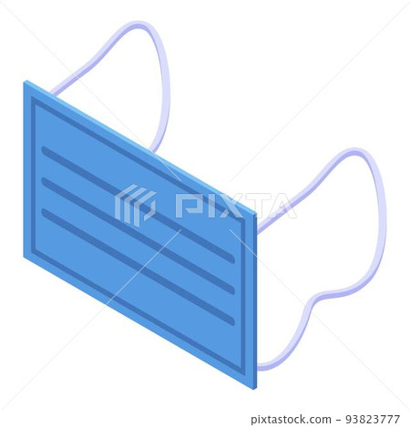 Chirurgical mask icon, isometric style Chirurgical mask icon, isometric style 93823777