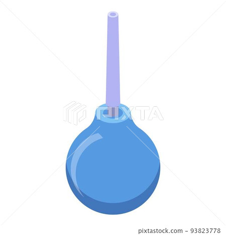 Medical hand pump icon, isometric style Medical hand pump icon, isometric style 93823778