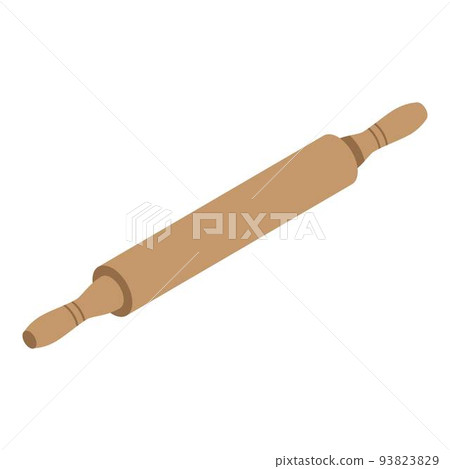 Flour roller icon, isometric style Flour roller icon, isometric style 93823829