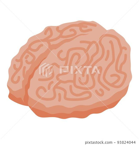 Zombie brain icon, isometric style Zombie brain icon, isometric style 93824044