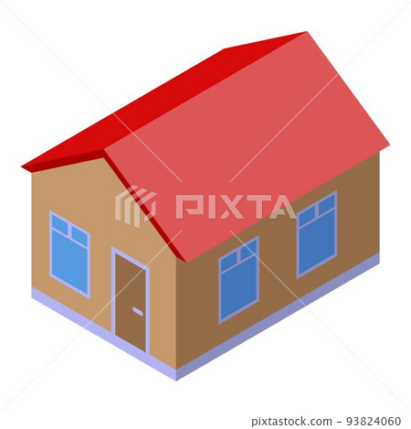Village house icon, isometric style Village house icon, isometric style 93824060
