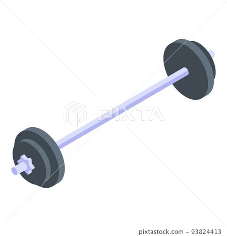 Barbell icon, isometric style - Stock Illustration [93824413] - PIXTA