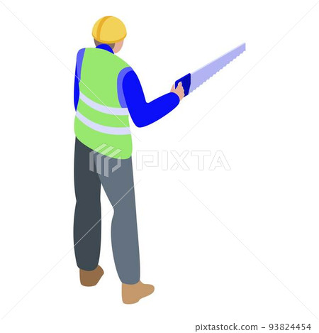 Lumberjack icon, isometric style 93824454