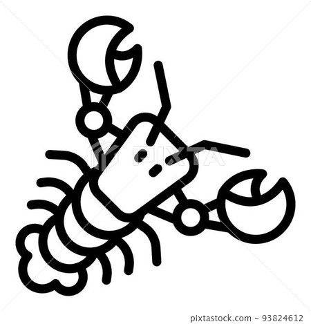 Restaurant lobster icon, outline style Restaurant lobster icon, outline style 93824612