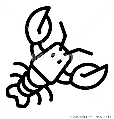 Fresh lobster icon, outline style Fresh lobster icon, outline style 93824613