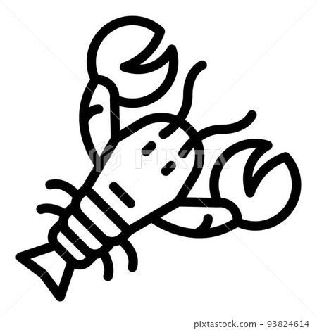 Lobster food icon, outline style Lobster food icon, outline style 93824614