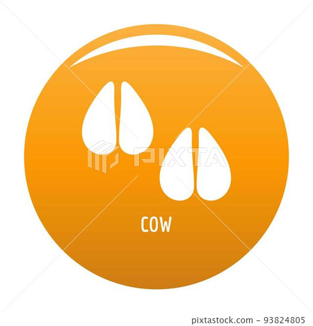 Cow step icon vector orange 93824805