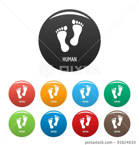 Human step icons set color vector-插圖素材 [93824810] - PIXTA圖庫