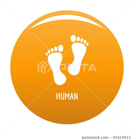 Human step icon vector orange-插圖素材 [93824811] - PIXTA圖庫