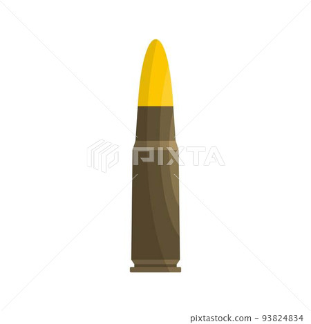 Gun cartridge icon, flat style Gun cartridge icon, flat style 93824834