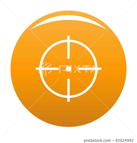 Selection of target icon vector orange Selection of target icon vector orange 93824992