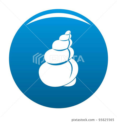 Twisted shell icon vector blue 93825565