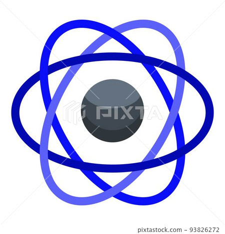 Nanotechnology atom icon, isometric style 93826272