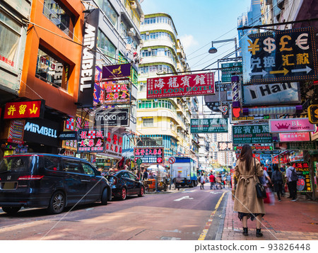 Backstreet of Hong Kong Mongkok *partially soft focus 93826448