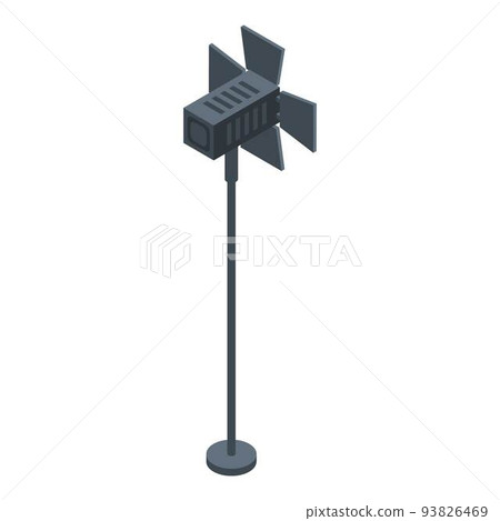 Tv studio spotlight icon, isometric style 93826469