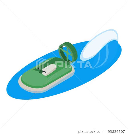 Hovercraft icon, isometric style 93826507