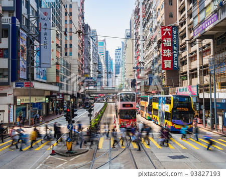 Hong Kong cityscape seen from the tram Hong Kong cityscape seen from the tram 93827193