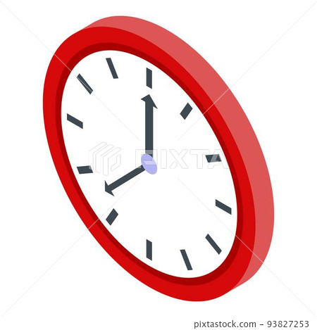Manager wall clock icon, isometric style Manager wall clock icon, isometric style 93827253