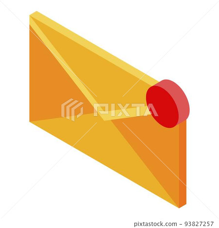 New manager email icon, isometric style 93827257
