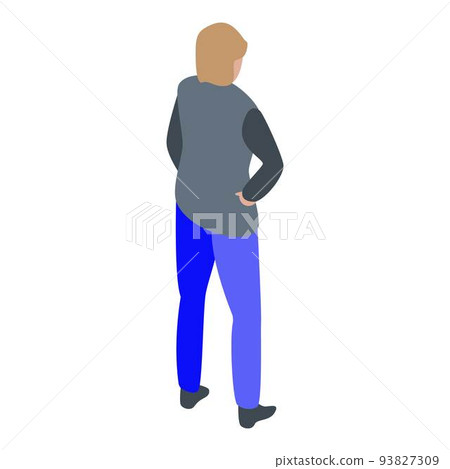 Agressive man icon, isometric style Agressive man icon, isometric style 93827309