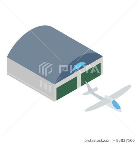 Sailplane icon, isometric style Sailplane icon, isometric style 93827506