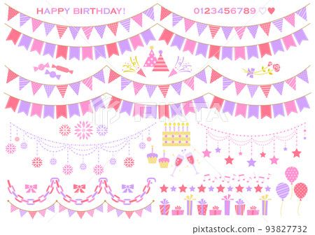 花環生日派對粉紅色 花環生日派對粉紅色 93827732