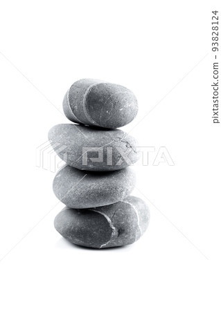 Pyramid of stones over white Pyramid of stones over white 93828124