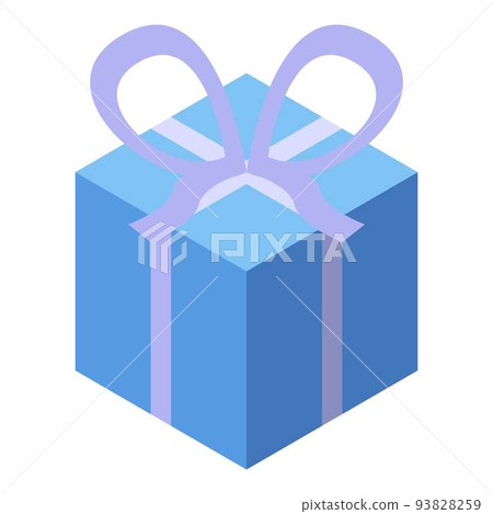 Courier gift box icon, isometric style 93828259