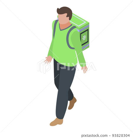 Food delivery courier icon, isometric style 93828304