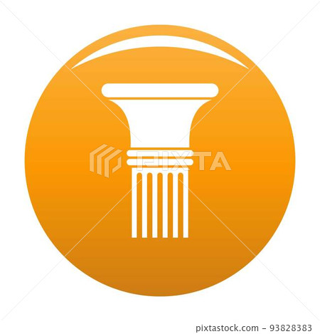 Fluted column icon vector orange - Stock Illustration [93828383] - PIXTA