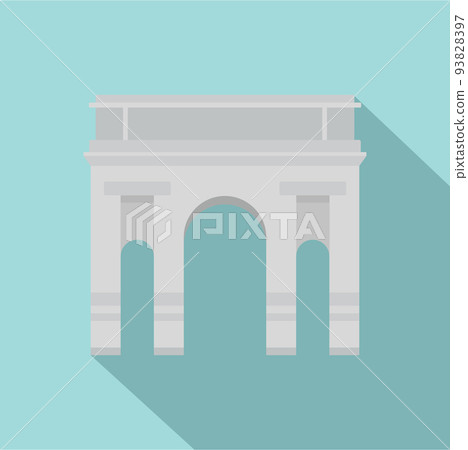 Milan arch icon, flat style 93828397