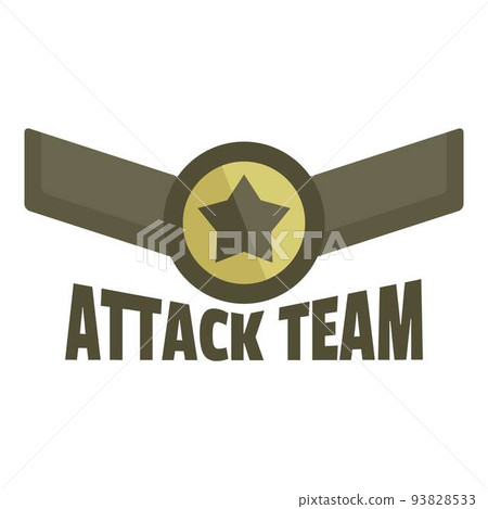 Attack team icon logo, flat style - Stock Illustration [93828533] - PIXTA