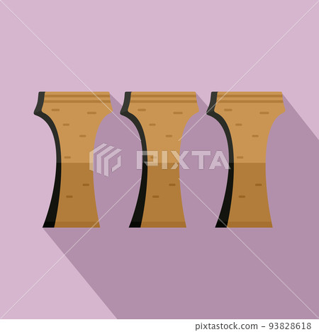 Longteng bridge remains icon, flat style 93828618