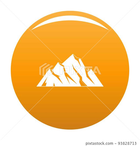 Extreme mountain icon vector orange 93828713