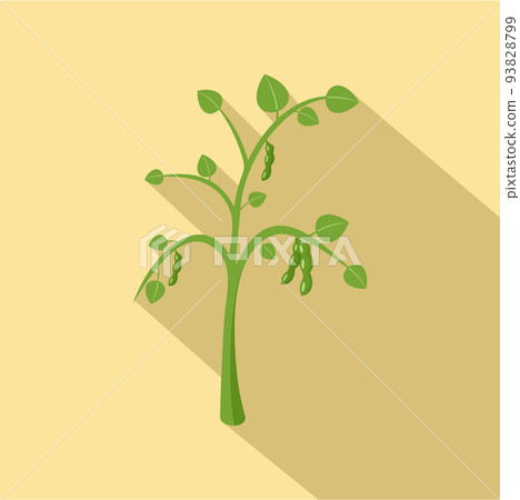 Peas plant icon, flat style Peas plant icon, flat style 93828799