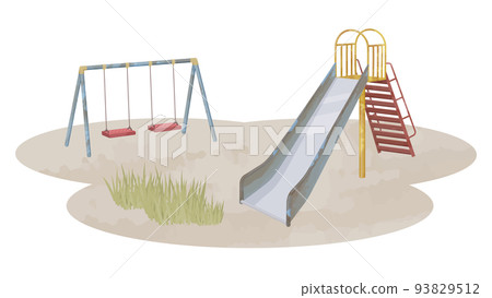 Illustration of a deserted park Illustration of a deserted park 93829512