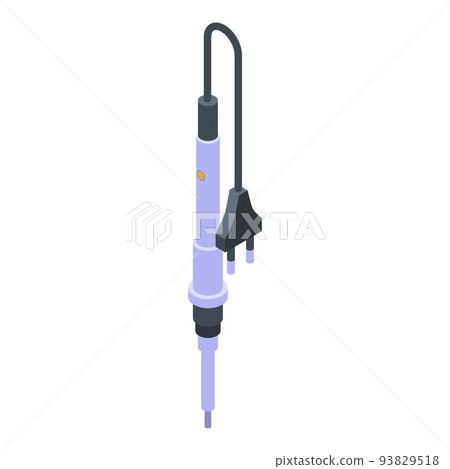 Industry sodlering iron icon, isometric style Industry sodlering iron icon, isometric style 93829518
