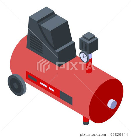 Paint air compressor icon, isometric style 93829544