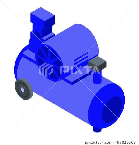 Cylinder air compressor icon, isometric style 93829565