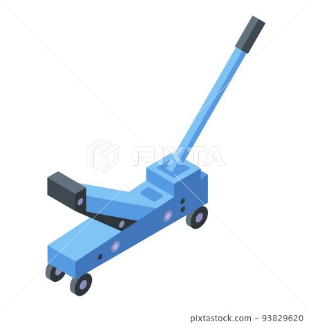Jack hydraulic icon, isometric style Jack hydraulic icon, isometric style 93829620