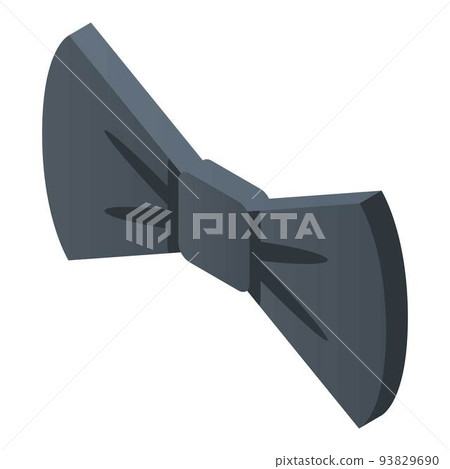 Butler bow tie icon, isometric style Butler bow tie icon, isometric style 93829690