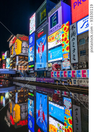 “大阪府”道頓堀夜景，格力高霓虹燈 93830119