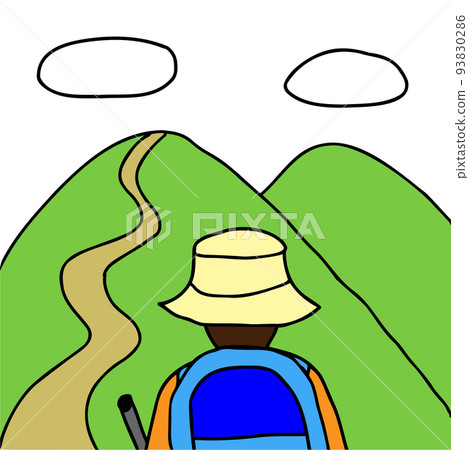 一個人去爬山的插圖 一個人去爬山的插圖 93830286